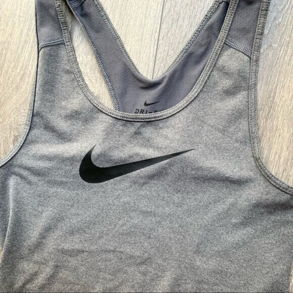 Nike Pro Cool Dri-Fit Logo Tank Top Grey Racerback Sleeveless Size XS - Picture 4 of 10